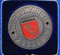 Preview: Borgward 200.000 km plate 1958 brass enameled in original box (2626)